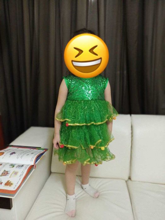 елочка костюм новогодний на возраст 2-3года