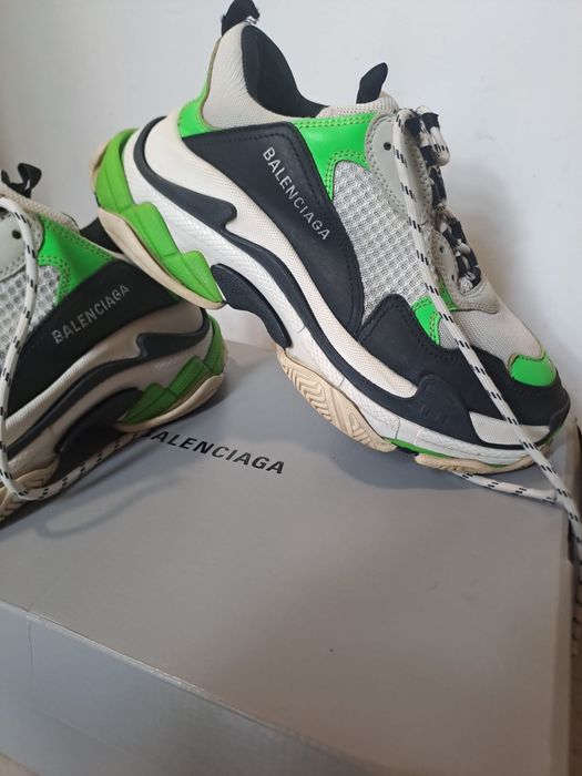 Adidasi Balenciaga Triple S Green Black Orignali