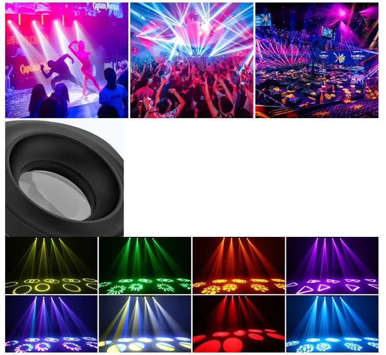 Lumina Scena Moving Head LED Light Beam cu Autofocus 120W (2 buc)