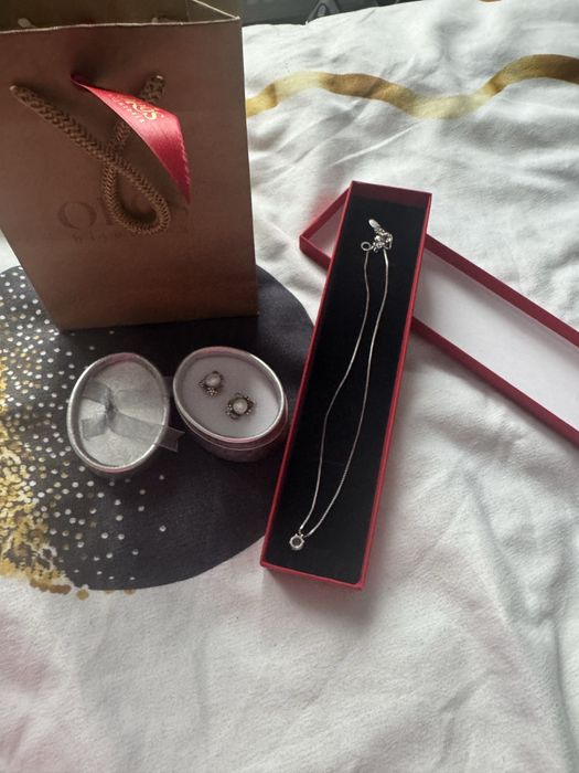 Set lantisor +cercei argint nou!!