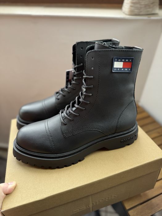 Tommy Jeans Lace ghete bocanc negru marimea 43 noi originali
