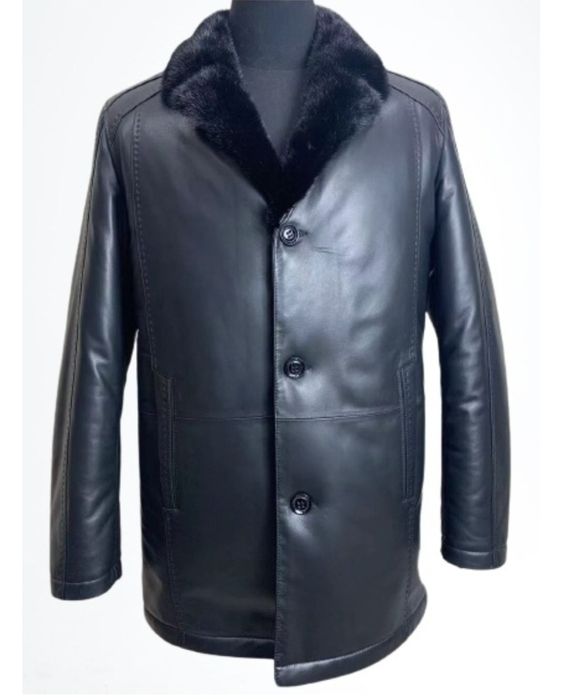 Зимняя кожанная дубленка