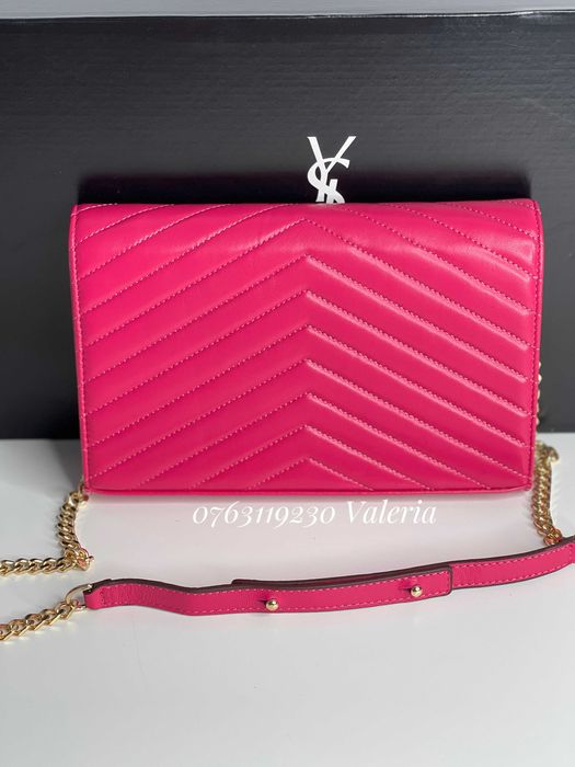 Poseta Plic Yv6es Sai8nt Laure9nt - Monogram Chain Wallet Fuchsia