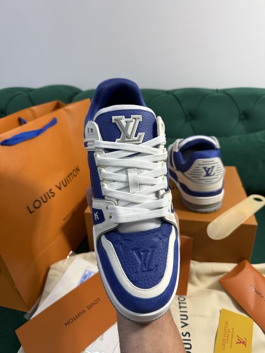 Adidasi Louis Vuitton Trainer piele naturala Full Box colectie noua