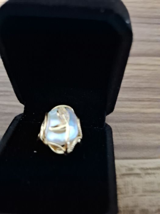 Inel perla baroca mărimea 56