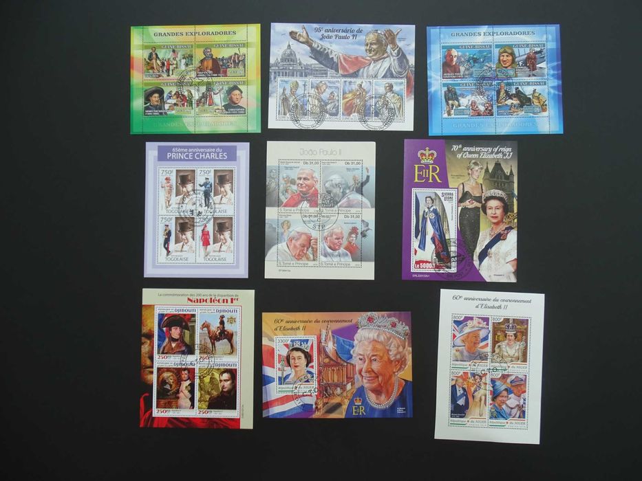 50 colite stampilate , timbre tematice Personaliatati (Lot 3093)