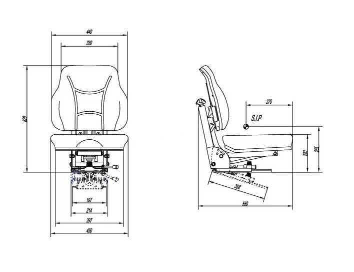 Scaun tractor suspensie mecanica, import Germania