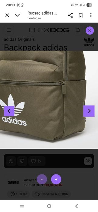 Vand rucsac Adidas Originals nou cu eticheta
