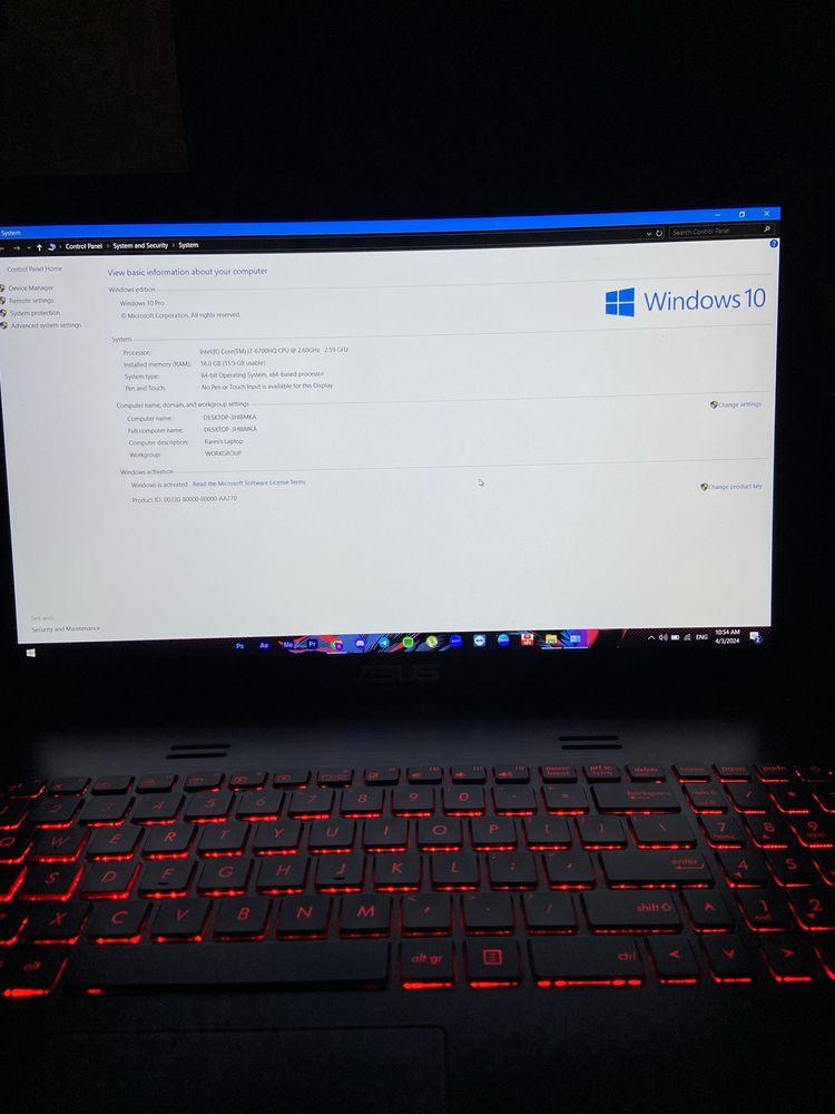 Laptop gaming ASUS ROG i7-6700HQ, GeForce GTX 960M, 16gb RAM