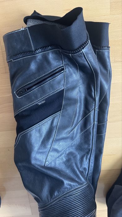 Pantaloni moto piele Tschul Slider 54 L Xl touring motocicleta kevlar