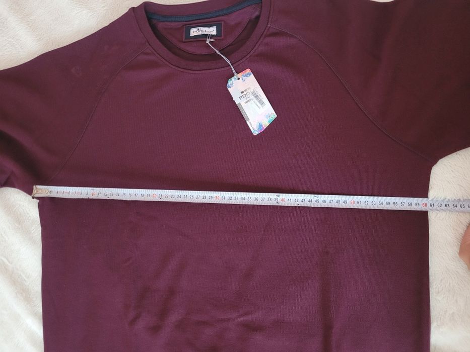 Мъжка блуза виненочервена трико POOL park