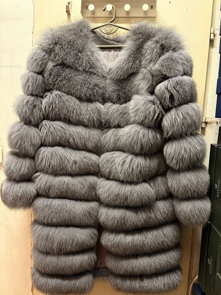 Дълго палто ЕСТЕСТВЕН косъм