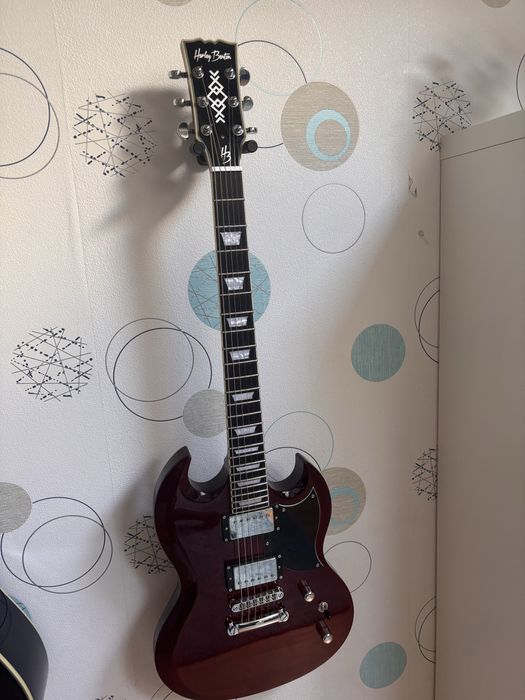 Chitara electrica Harley benton DC Custom II Cherry