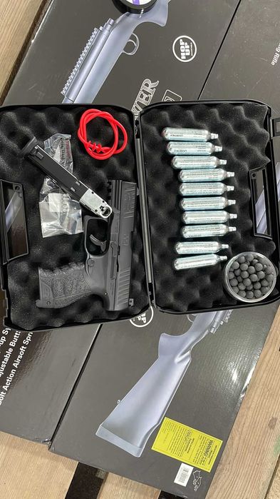Pistol Airsoft WALTHER PPQ Mod 22j BileDeCauciuc BlowBack PUTERE MAX