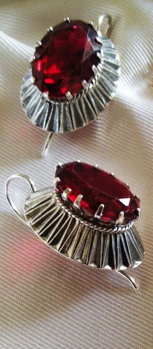 Винтажные серьги, серебро 875,916  пробы