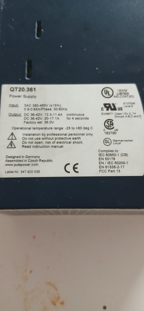 Power supply alimentare