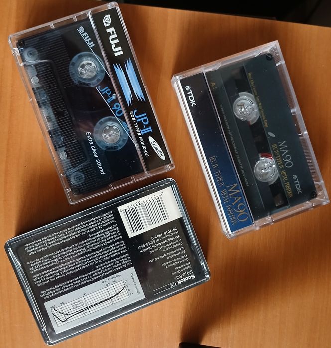 Lot de 3 casete audio Metal, chromdioxid .