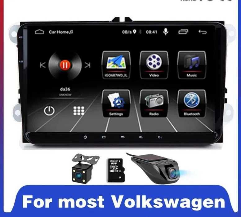 Навигация Android 9" за VW / Skoda / Seat Универсална мултимедия с GPS