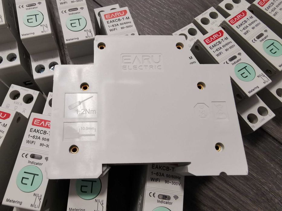 Siguranta Smart WIFI Tuya/SmartLife cu masurare consum 1-63A 1P+N EARU