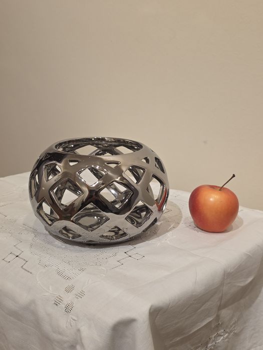Vas ceramică cromata