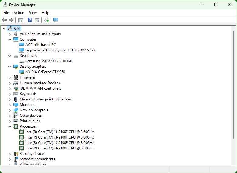 Desktop Intel gen9 9100F, GTX 950, 16G RAM, SSD Samsung 870 Evo 512GB