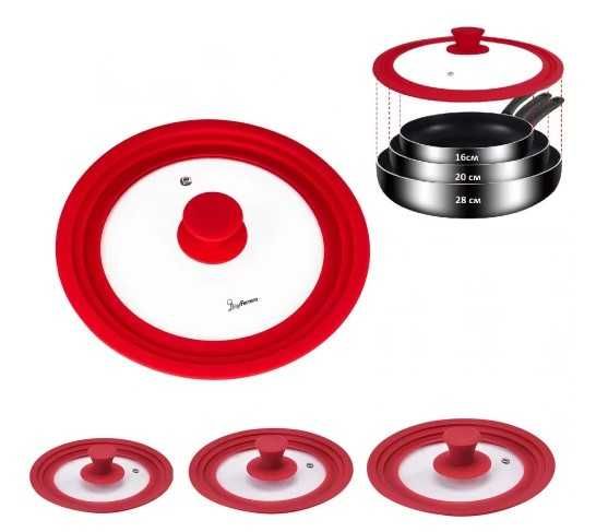 Универсален стъклен капак за тиган и тенджера - различни размери