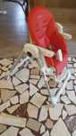 Scaun de masa Peg Perego Prima Pappa Zero Follow Me, Rosu