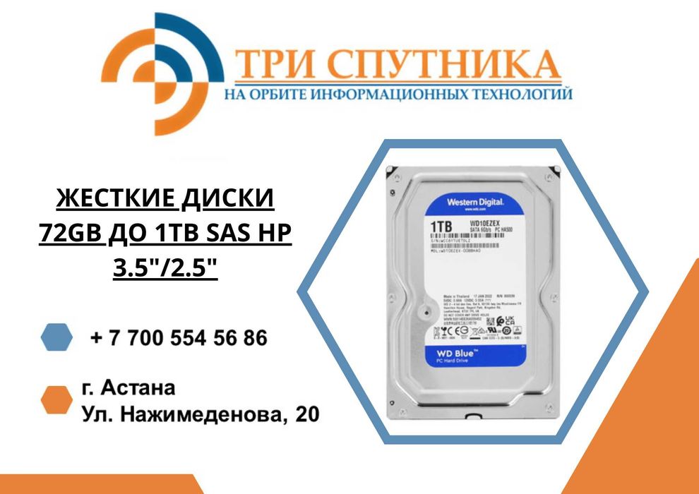Жесткие диски 72GB до 1TB SAS HP 3.5"/2.5" С гарантией и документами