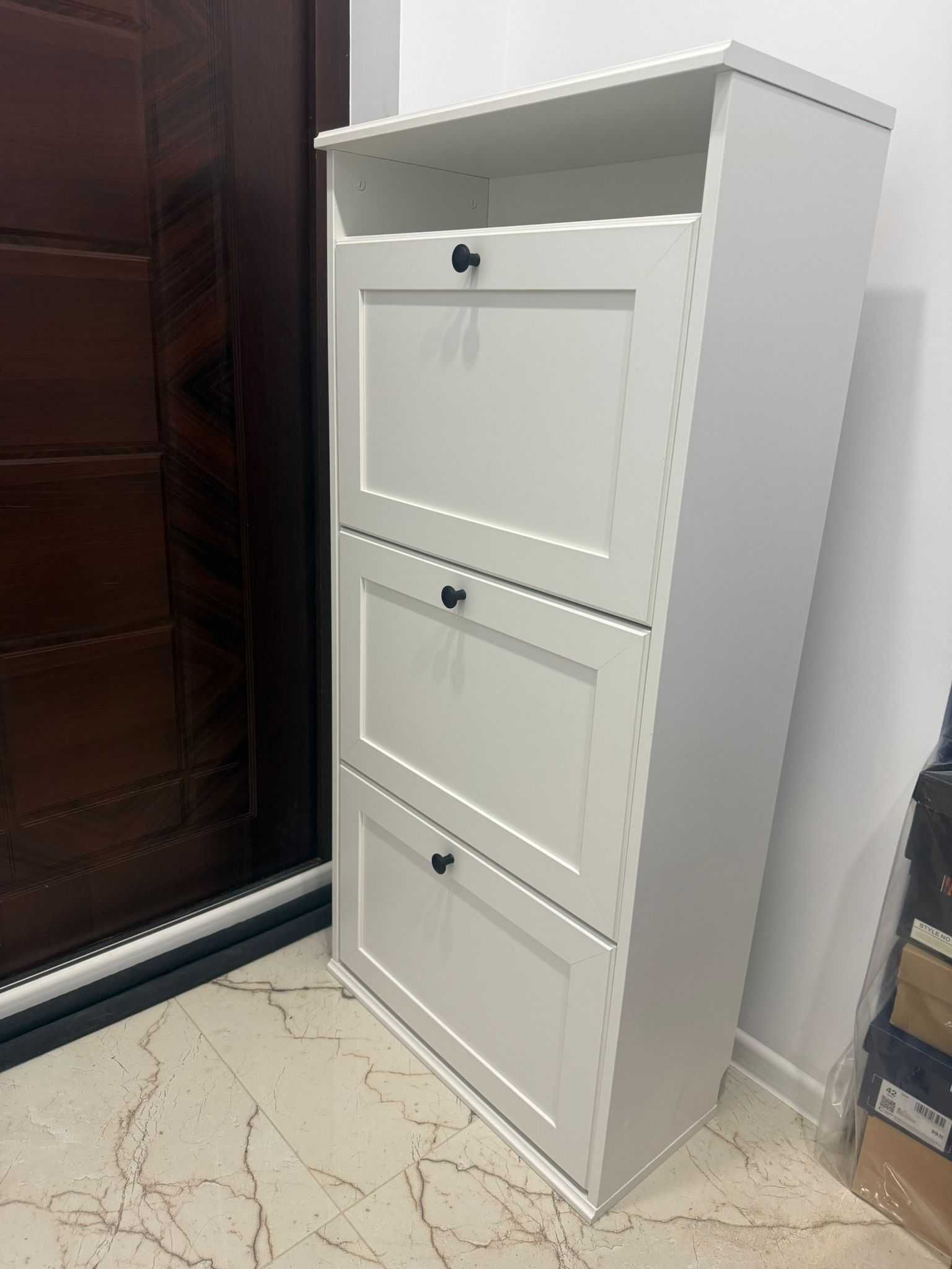 Бял Шкаф за Обувки IKEA BRUSALI 61x130 см
