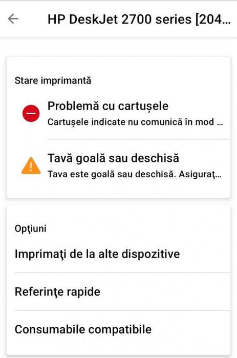 HP Deskjet 2710 – pentru piese / reparații