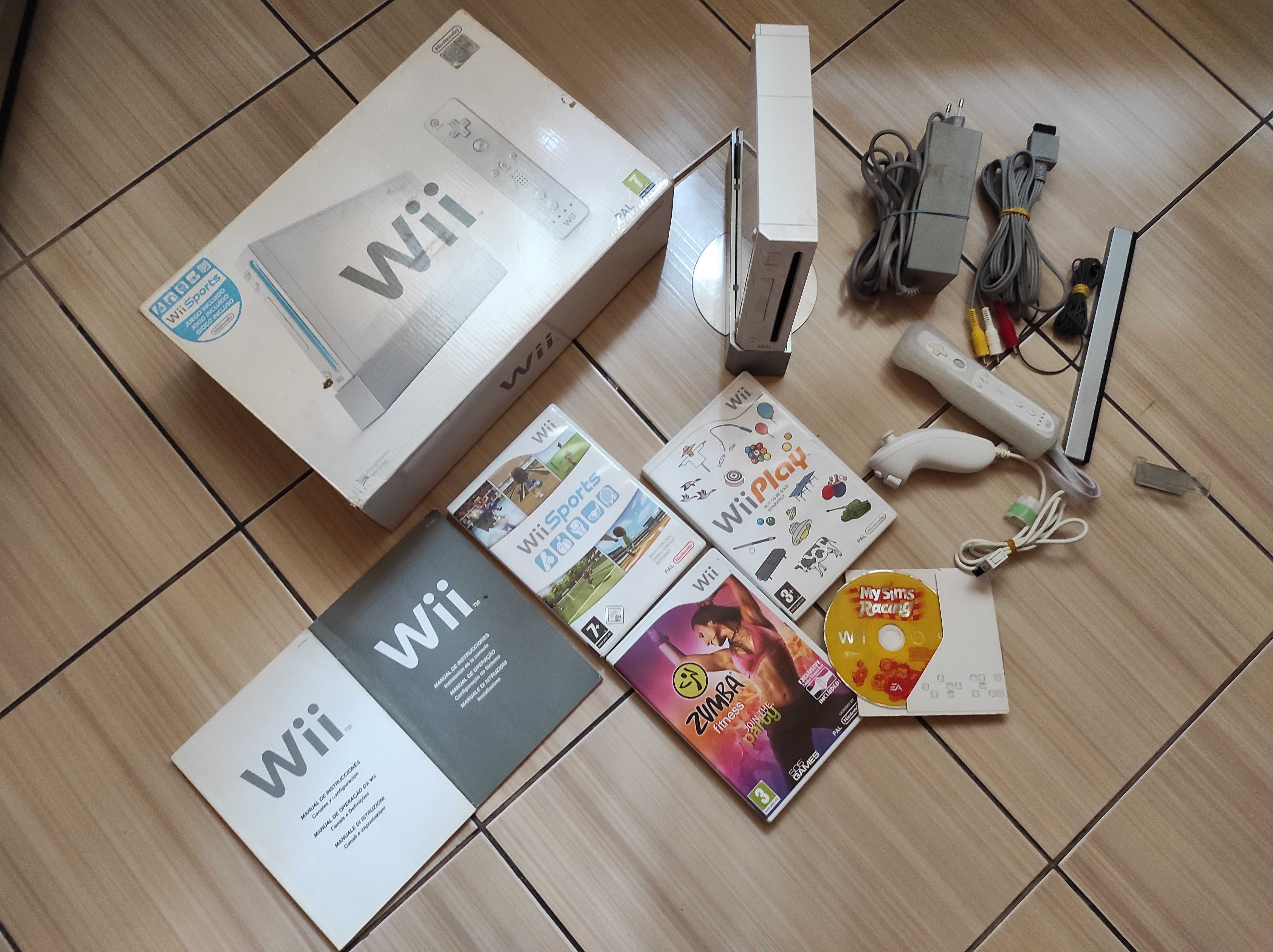 Wii full box cu toate accesoriile originale si jocuri incluse