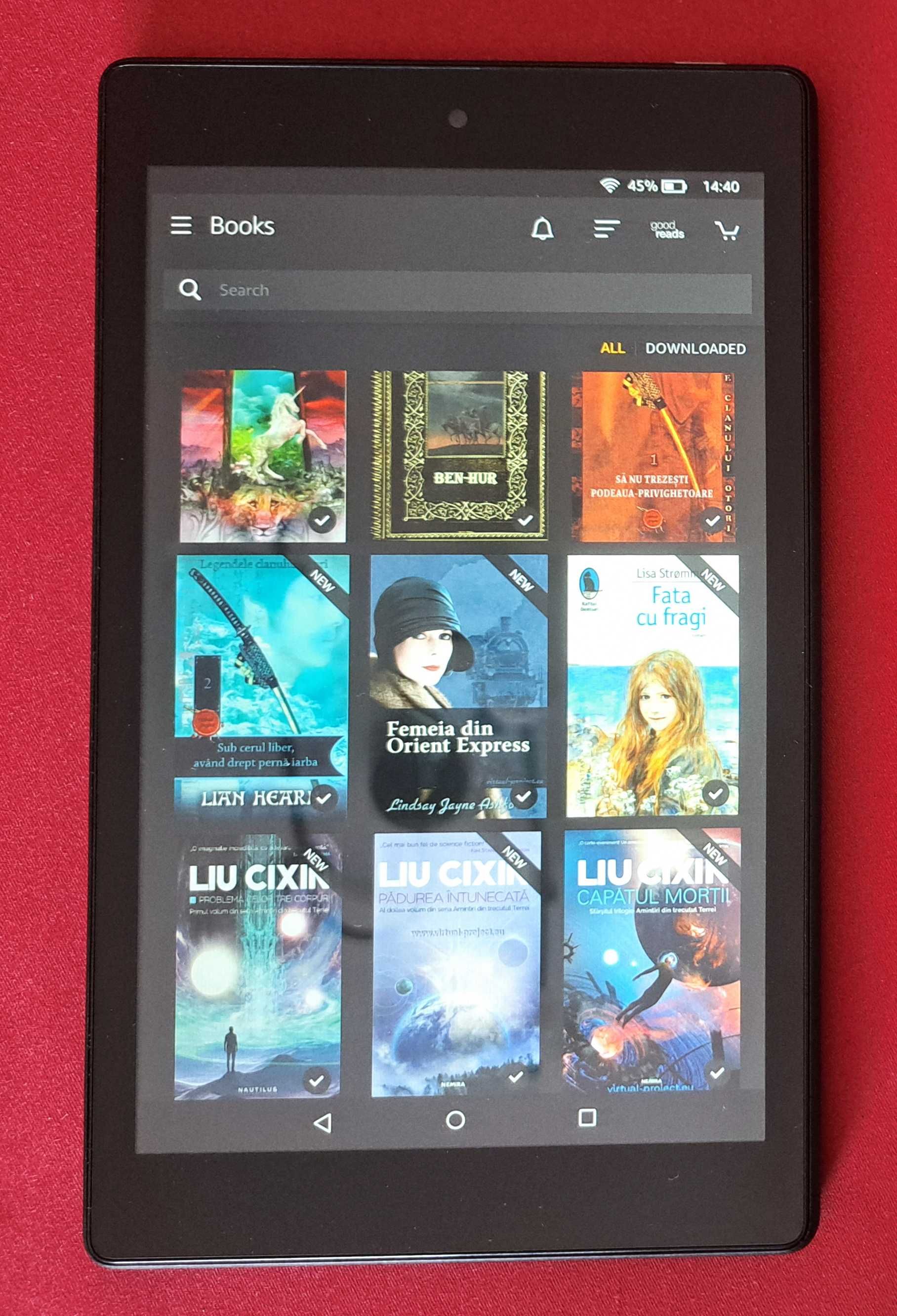 Amazon Kindle Fire HD 8 (7th generation) ecran mare + carti in lb rom