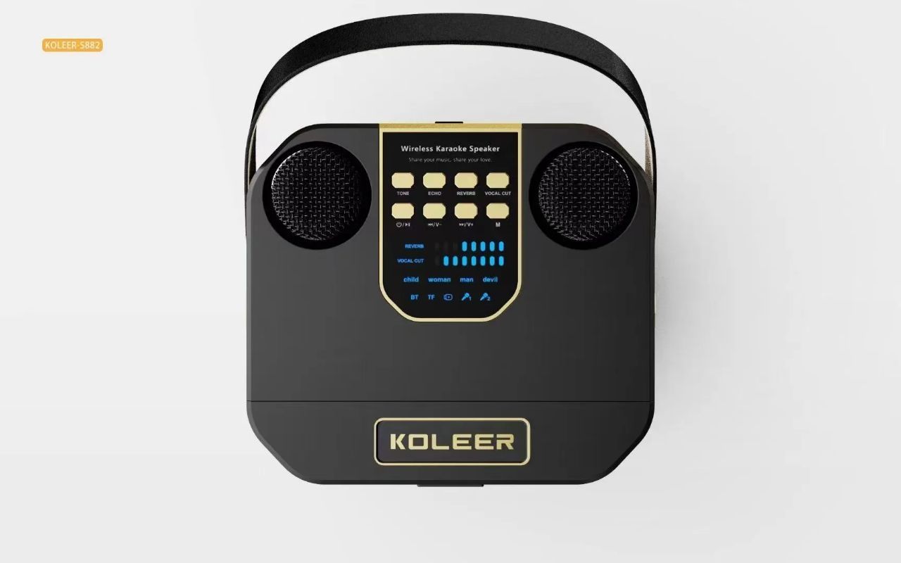 Колонка с 2 микрофонами Koleer Sound Quality S882.