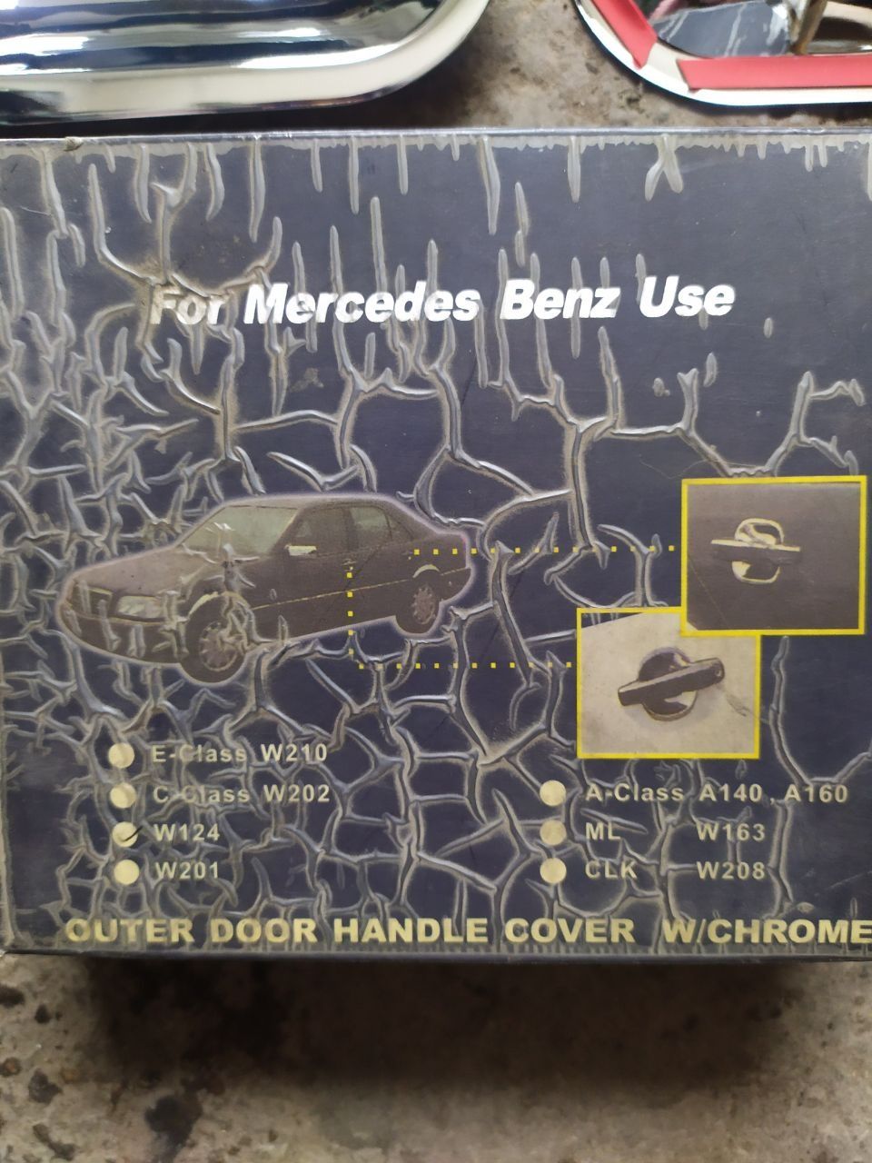 Mercedes-benz w 124 никеля под дверные ручки