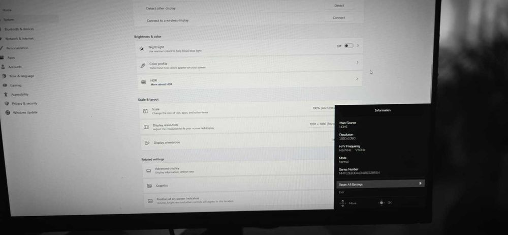 Monitor Acer seria V7 FHD 21.5"