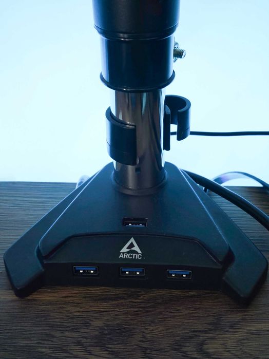 Suport 2 monitoare Arctic Z2 3D impecabil - piston cu gaz