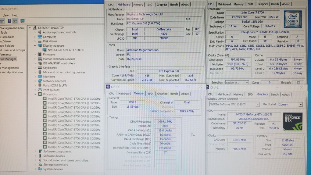 Геймърски компютър i7-8700, EVGA GTX 1080ti, 16 RAM, 126 SSD, 500 HDD
