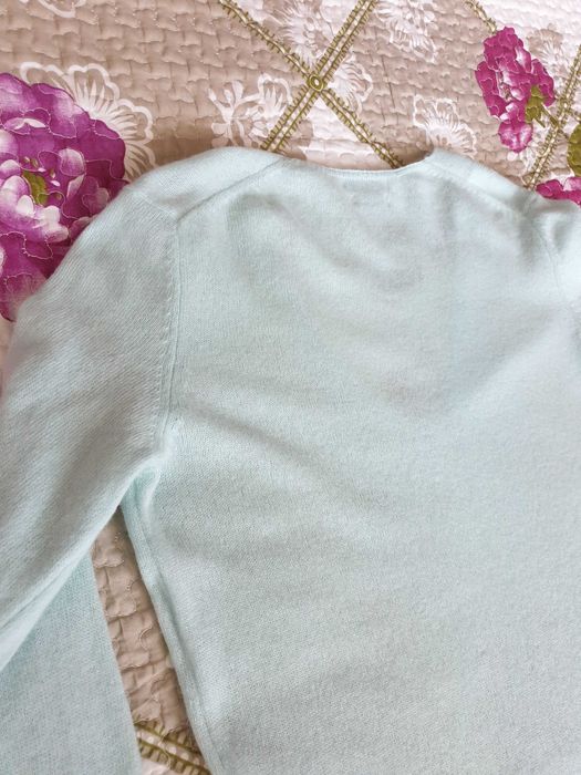 Pulover mix lana angora casmir albastru Benetton