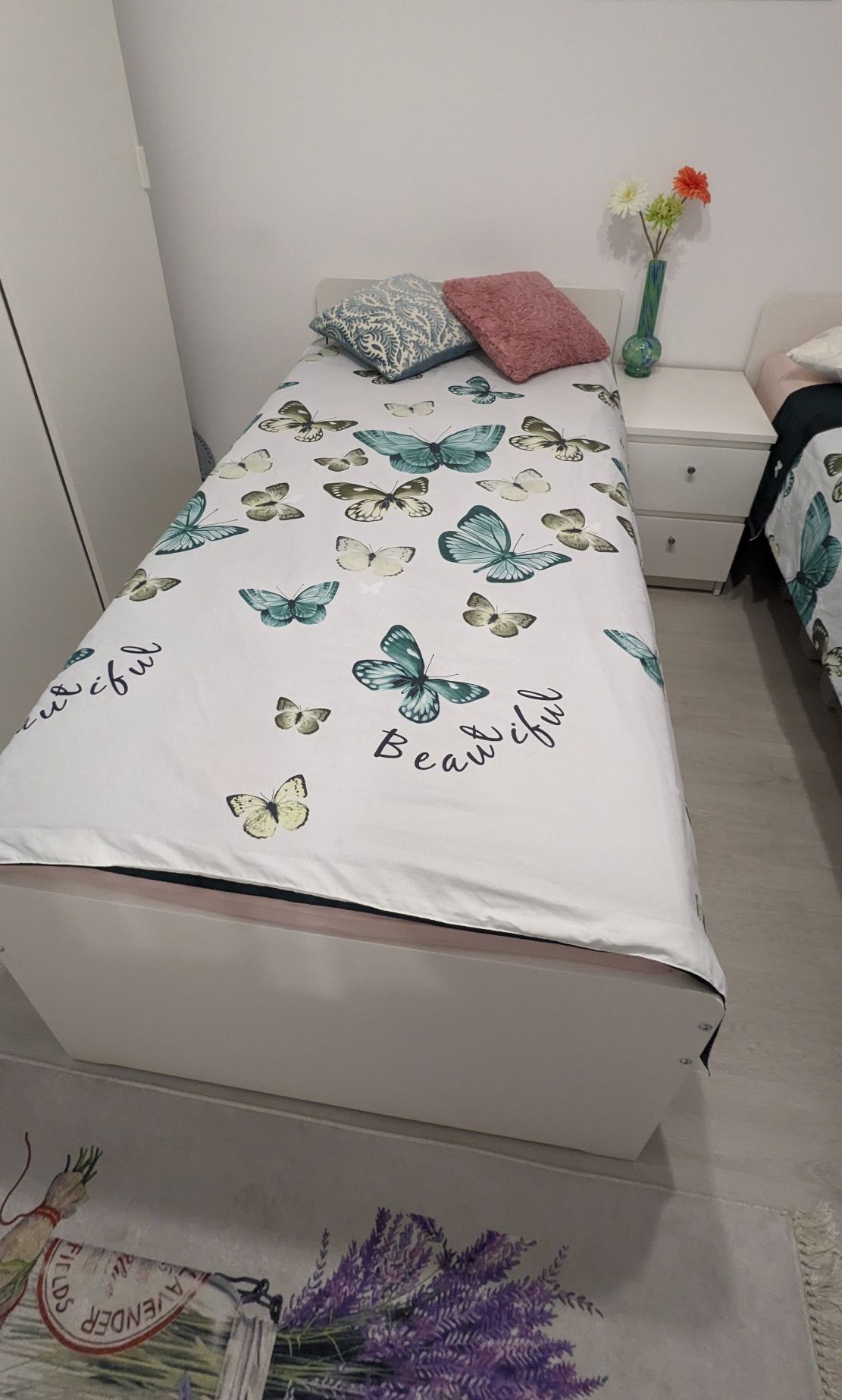 Cadru pat SLÄKT + somieră IKEA