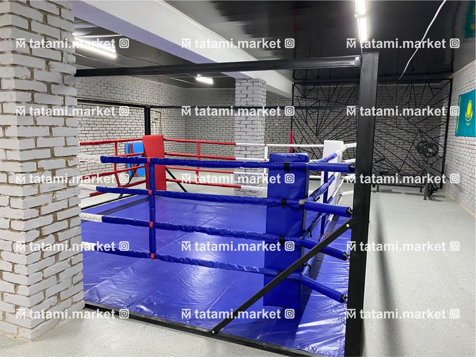 Ринг боксерский на раме Атбасар 4.5-4.5 м с боевой 4-4 м