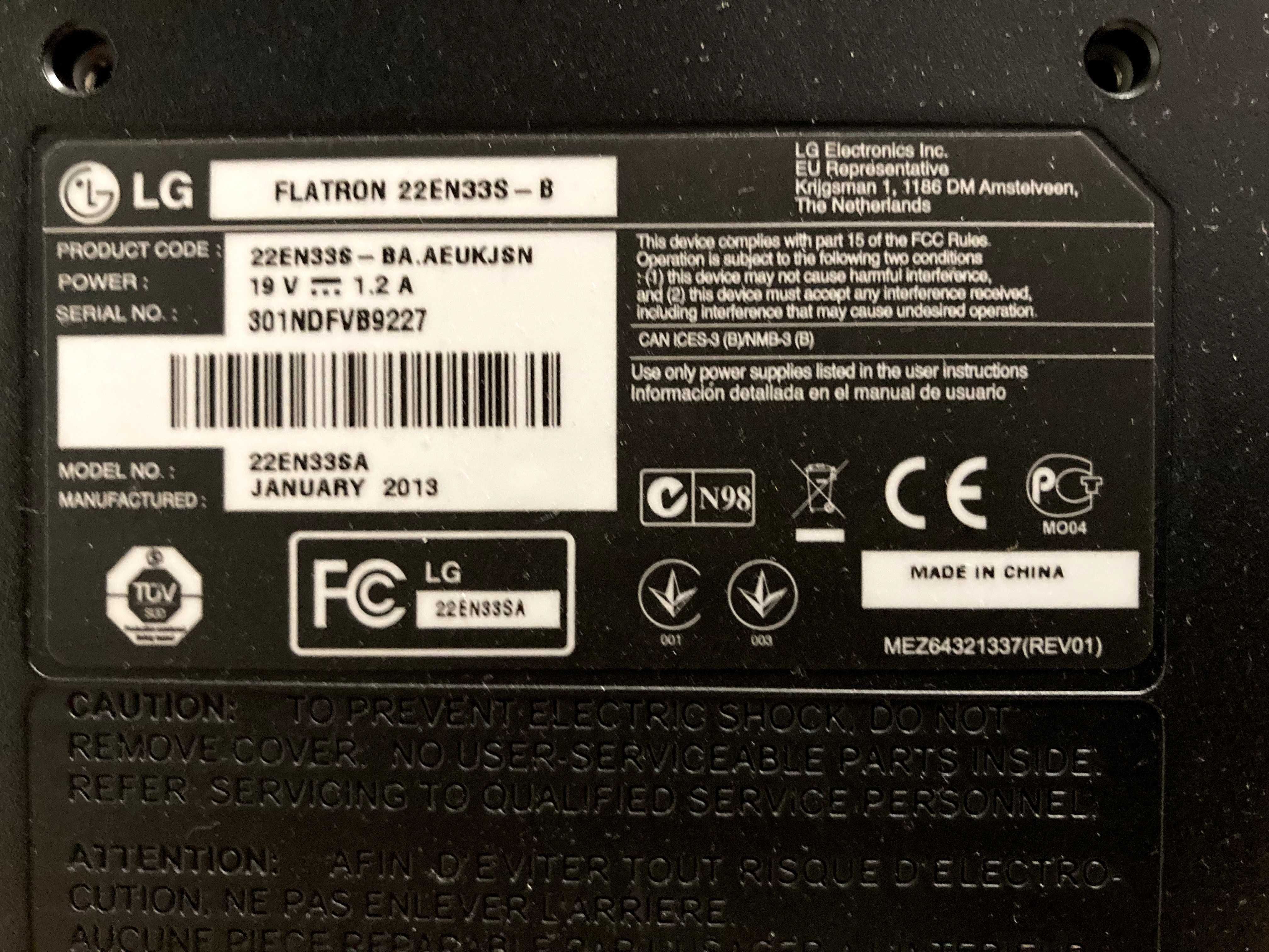 Monitor LG, Philips 22"