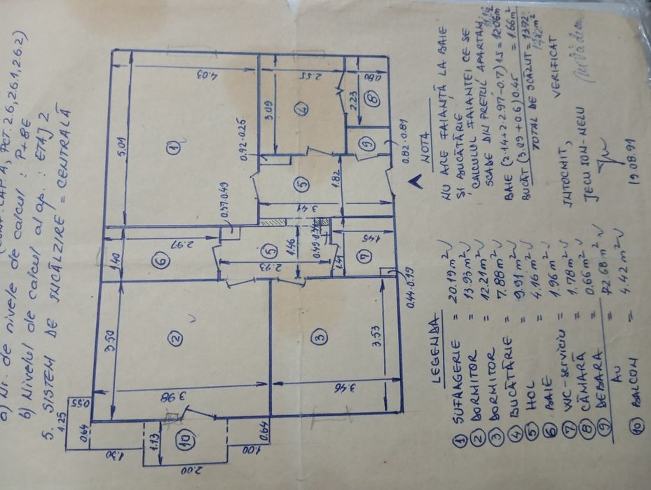 Vand apartament 3 camere M21