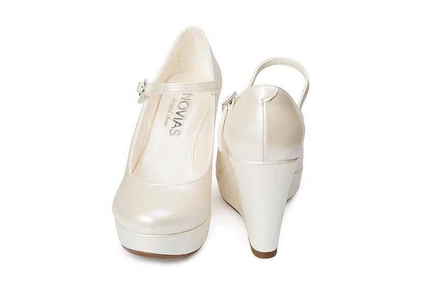 Pantofi mireasa Novias comozi din piele naturala