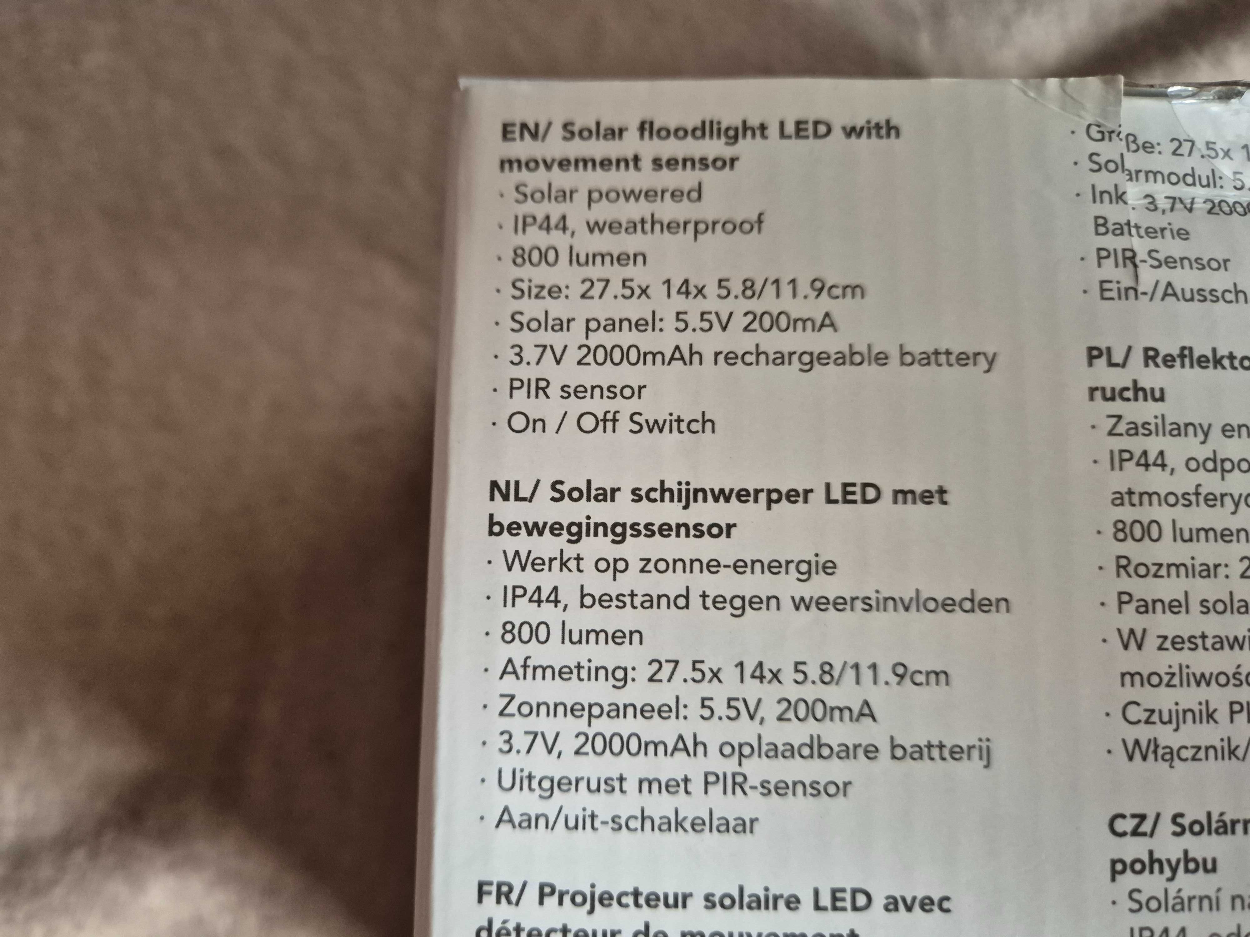 СлънчеB npoжekmop LED c сензор за gвижение