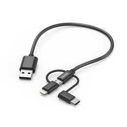 Кабел за зареждане на всички телефони  USB към Apple/Type-C/MicroUSB