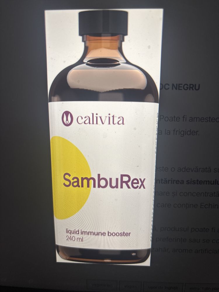 Supliment imunitate SambuRex 240 ml (soc negru)