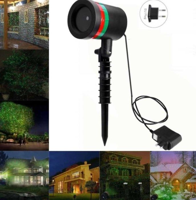 Коледен лазерен прожектор Star Shower фасадна украса