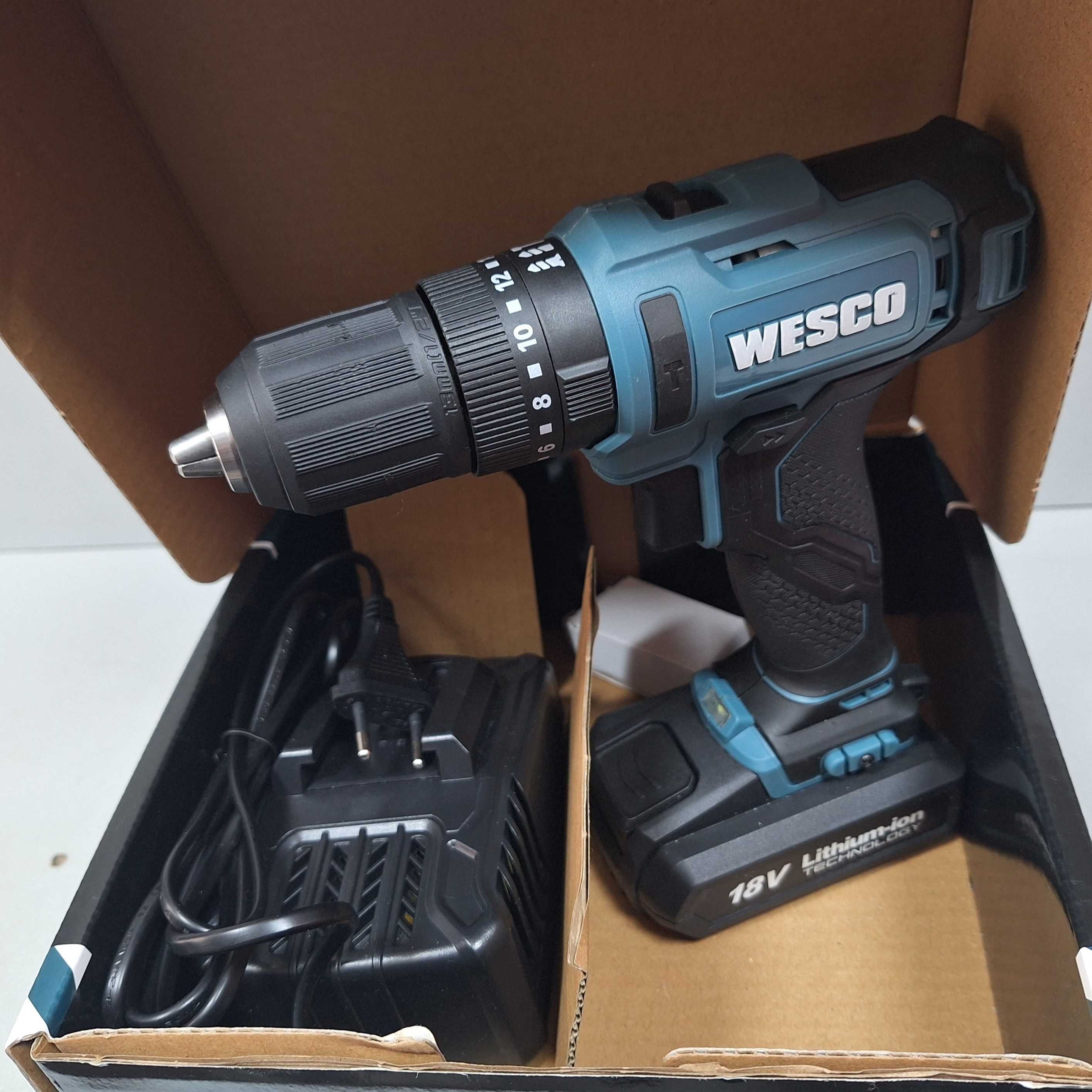 НОВА! Акумулаторна Бормашина/Винтоверт/ Wesco WS2390 18V 50Nm