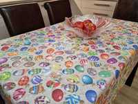 Великденски покривка за маса от лен/полиестер - испански плат Лонета