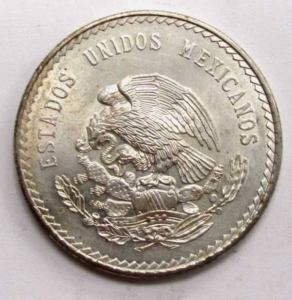 Moneda istorica din Argint 5 pesos Aztec Statele Unite Mexicane